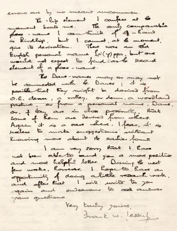 Jessup letter number one reverse